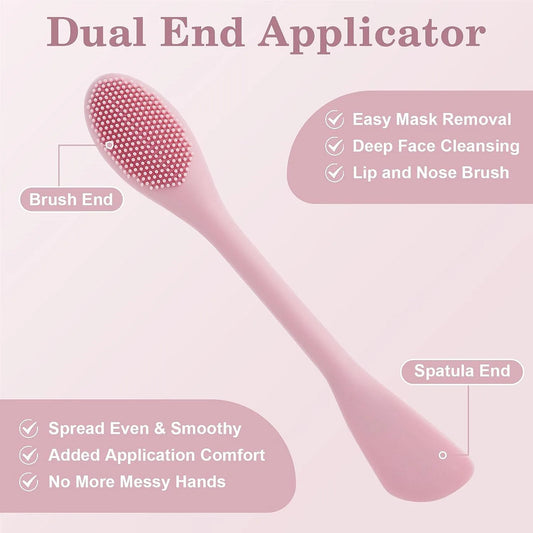 2-in-1 Silikon Gesichtsreinigungsbürste – Maskenapplikator & Beauty-Tool