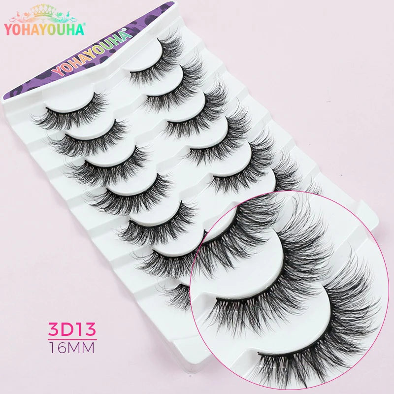 3D Cat-Eye Wimpern 14 mm – 7 Paar für einen natürlichen, voluminösen Look