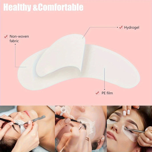 100× Hydrogel Lash Eye Patches – Fusselfreie Unteraugen-Pads für Wimpernverlängerungen