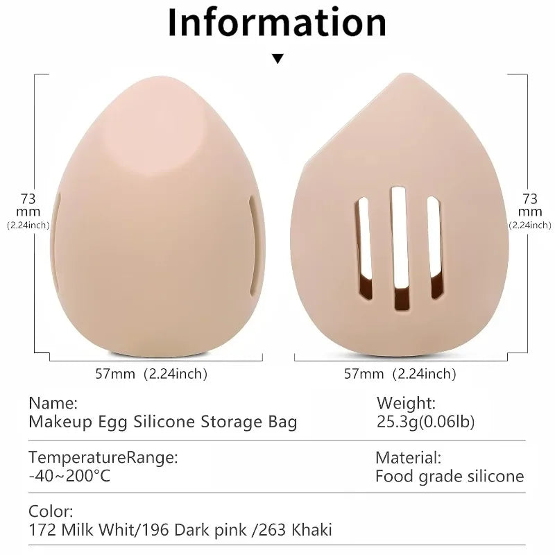 Silikon Beauty-Ei Aufbewahrungsbox – Staubdichte Make-up-Schwamm-Box