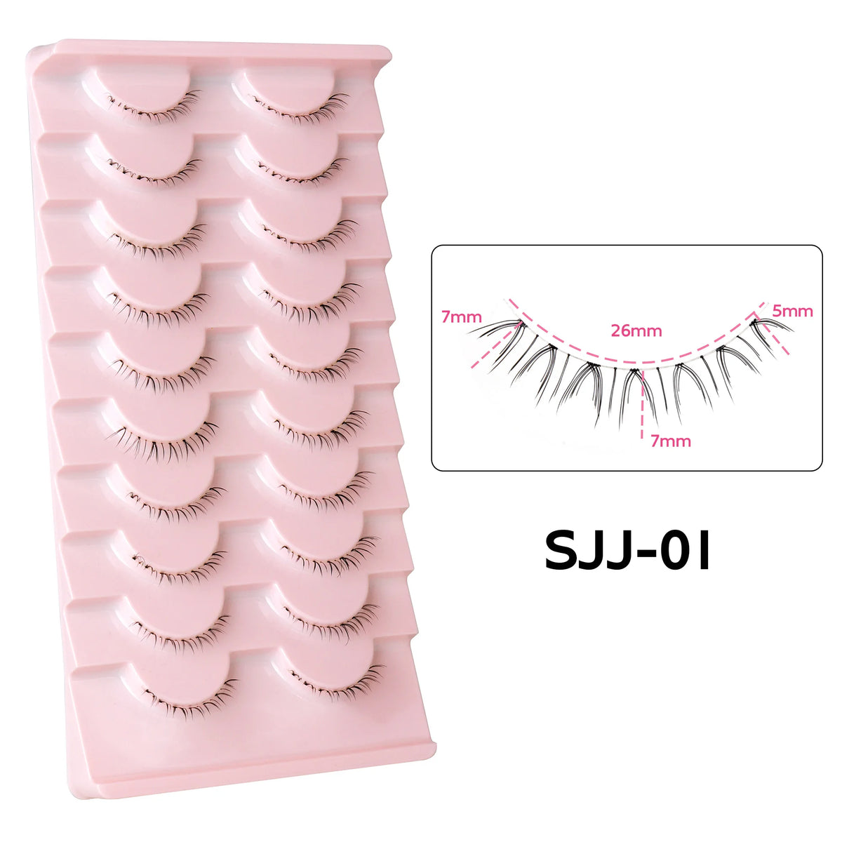 10 Paar Manga-Unterwimpern – Zarte Wispy Lashes für einen koreanischen Look