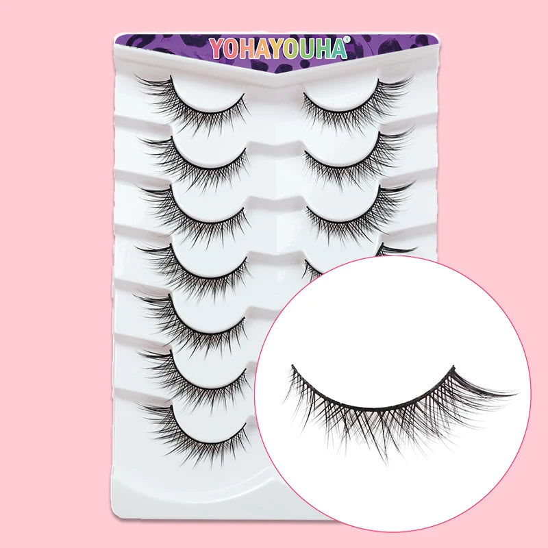 3D Cat-Eye Wimpern 14 mm – 7 Paar für einen natürlichen, voluminösen Look