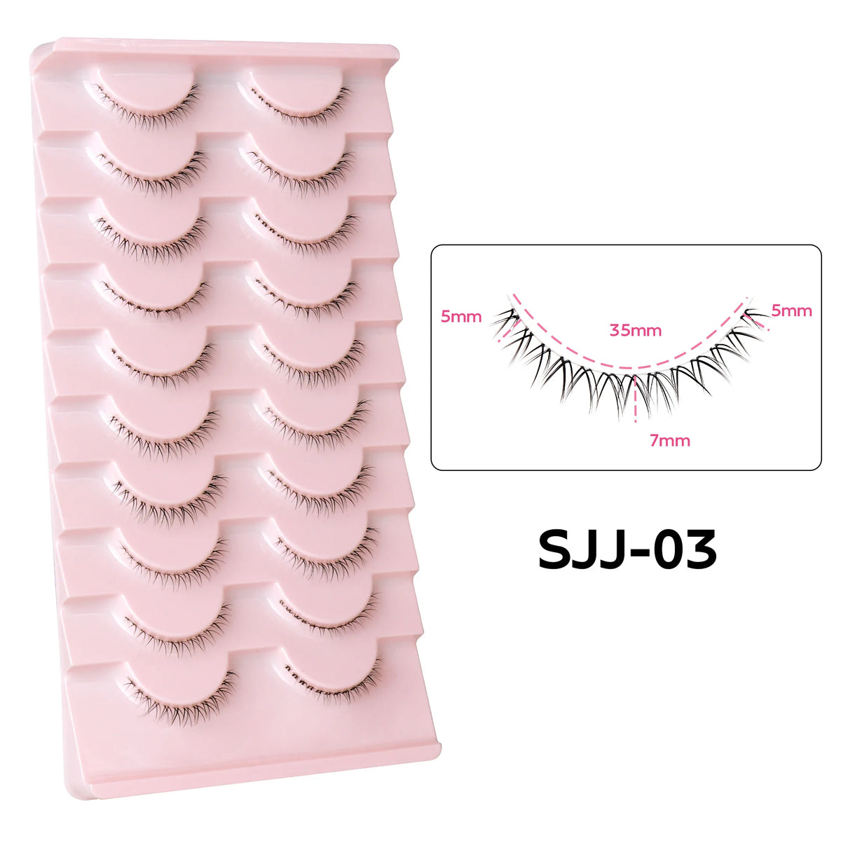 10 Paar Manga-Unterwimpern – Zarte Wispy Lashes für einen koreanischen Look