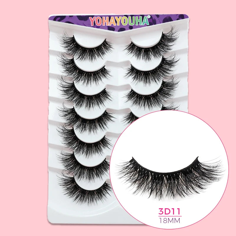 3D Cat-Eye Wimpern 14 mm – 7 Paar für einen natürlichen, voluminösen Look