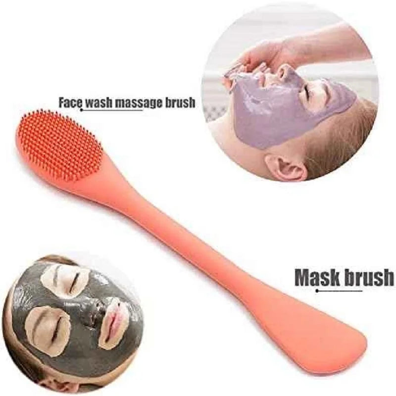 2-in-1 Silikon Gesichtsreinigungsbürste – Maskenapplikator & Beauty-Tool