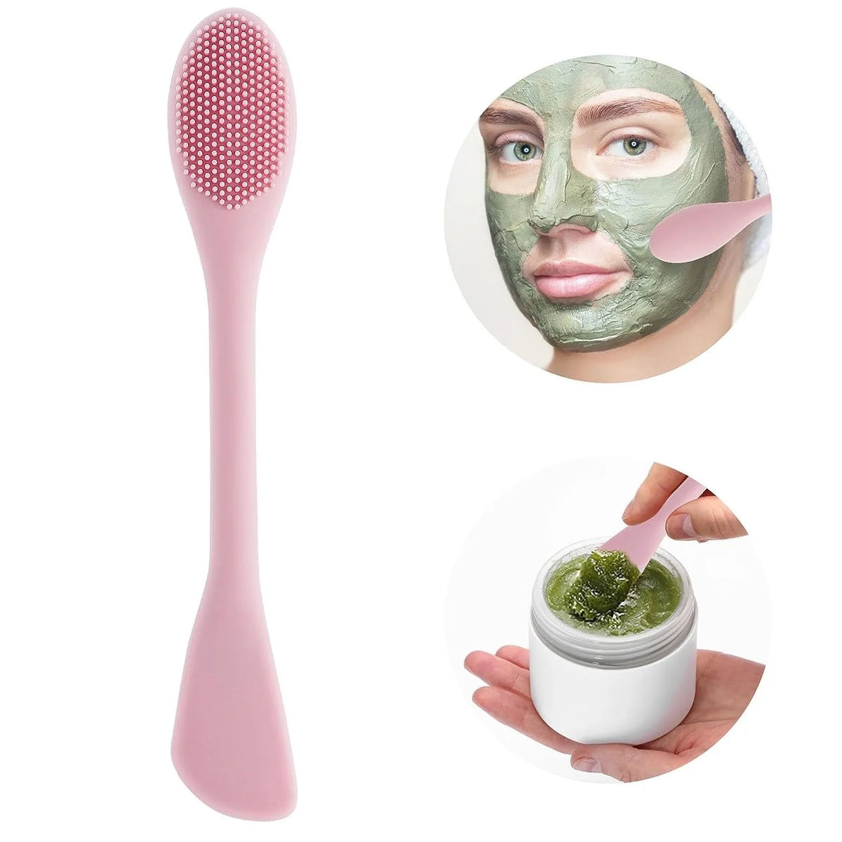 2-in-1 Silikon Gesichtsreinigungsbürste – Maskenapplikator & Beauty-Tool