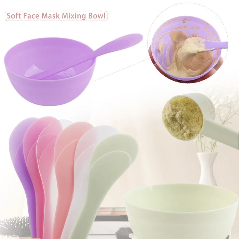 DIY Gesichtsmasken-Mischset – 4-teiliges Beauty-Tool-Set mit Schale, Spatel & Messlöffel