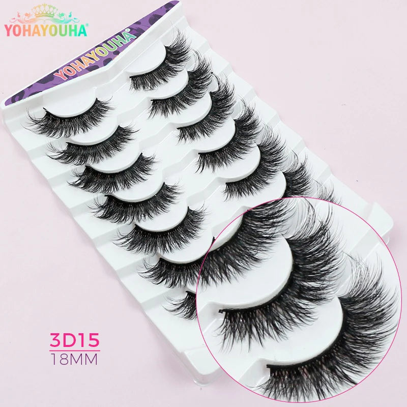 3D Cat-Eye Wimpern 14 mm – 7 Paar für einen natürlichen, voluminösen Look