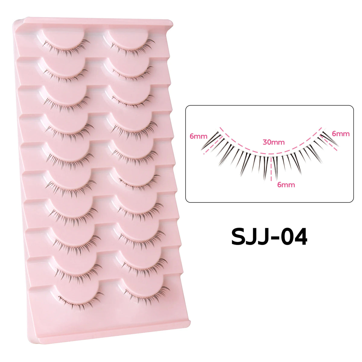 10 Paar Manga-Unterwimpern – Zarte Wispy Lashes für einen koreanischen Look