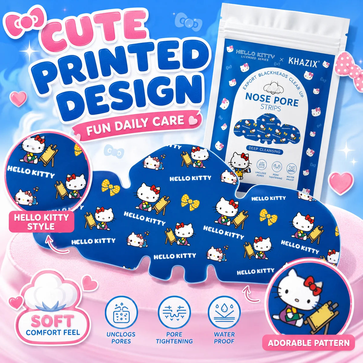 10× Hello Kitty Porenstreifen – Süße Nasenstrips im Kawaii-Design