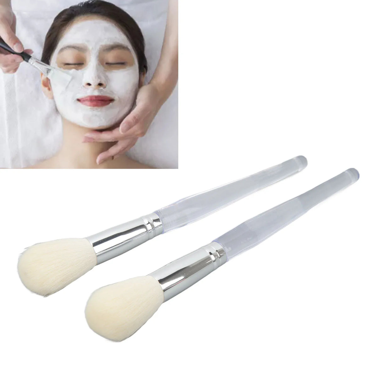 2× Gesichtsmaskenpinsel – Weicher Pinsel für Tonerde-, Creme- & Schlamm-Masken