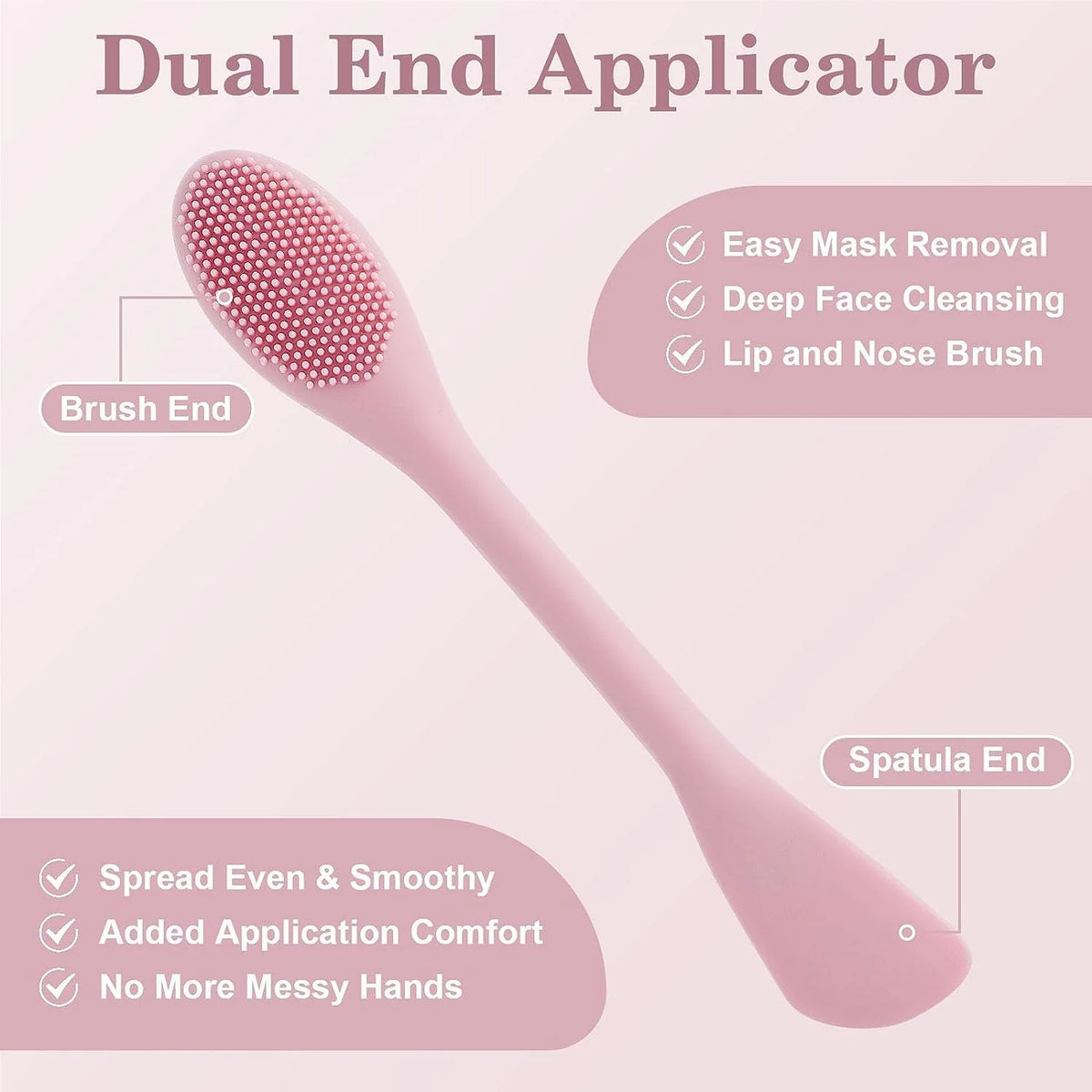 2-in-1 Silikon Gesichtsreinigungsbürste – Maskenapplikator & Beauty-Tool