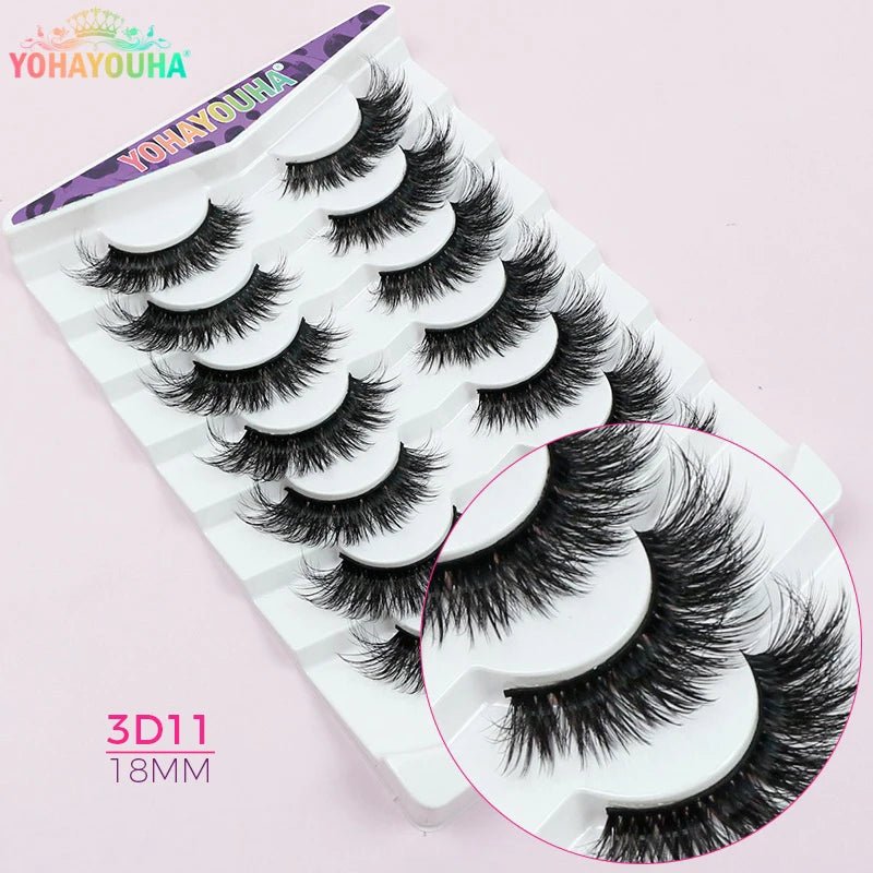 3D Cat-Eye Wimpern 14 mm – 7 Paar für einen natürlichen, voluminösen Look