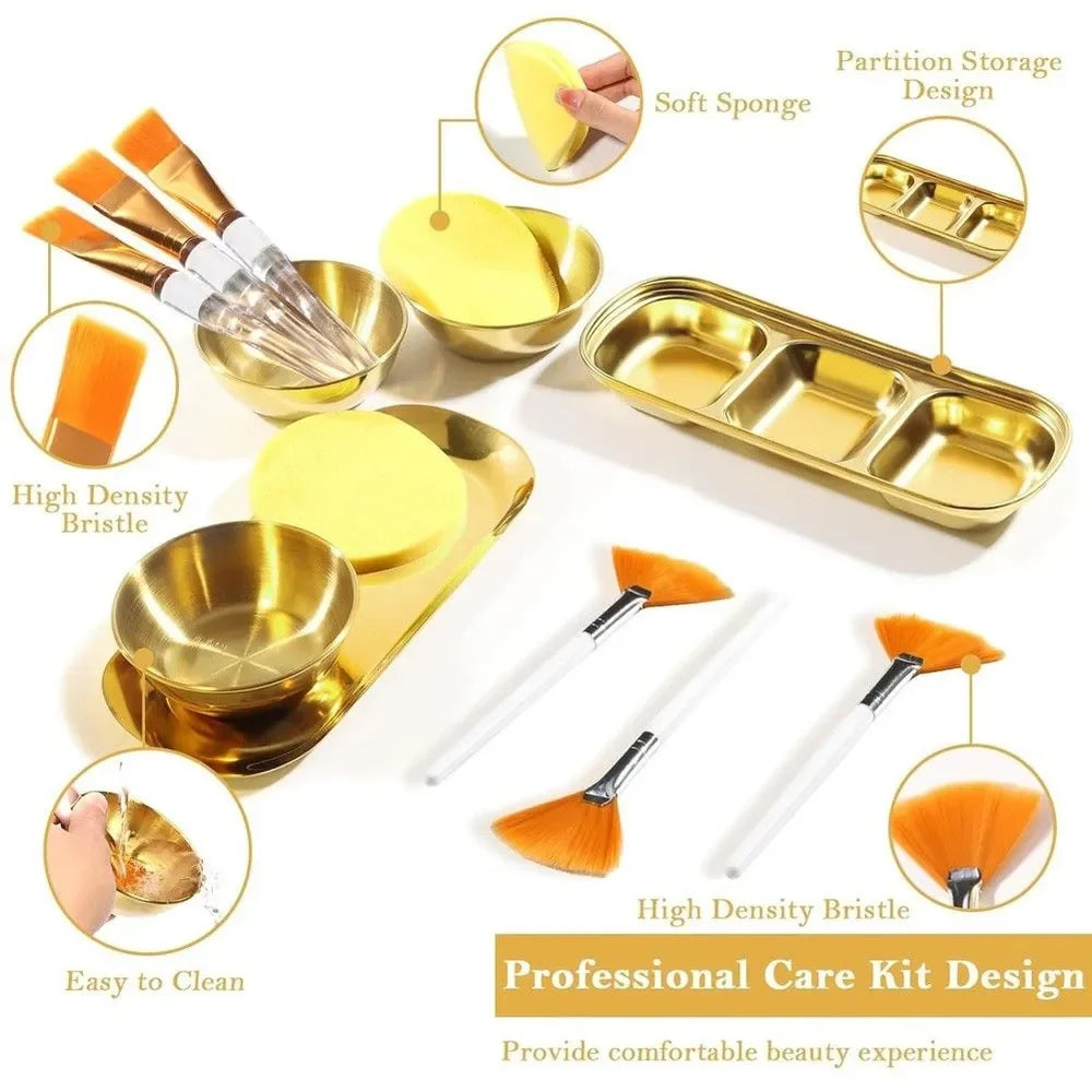 23-teiliges DIY Gesichtsmasken-Set – Mischschalen, Pinsel & Gesichtsschwämme