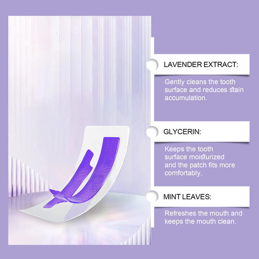 Violette Zahnaufhellungsstreifen – Entfernen oberflächlicher Verfärbungen